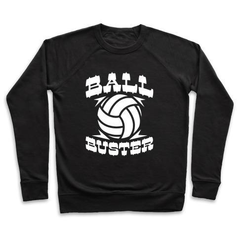 Virgin Teez Pullover Crewneck Sweatshirt / x-small / Black BALL BUSTER (VOLLEYBALL) CREWNECK SWEATSHIRT