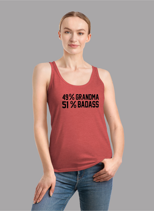 49% Grandma 51% Badass Women Tank Top