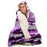 Purple Camouflage Pattern Mosaic Style Plakat Hooded Blanket