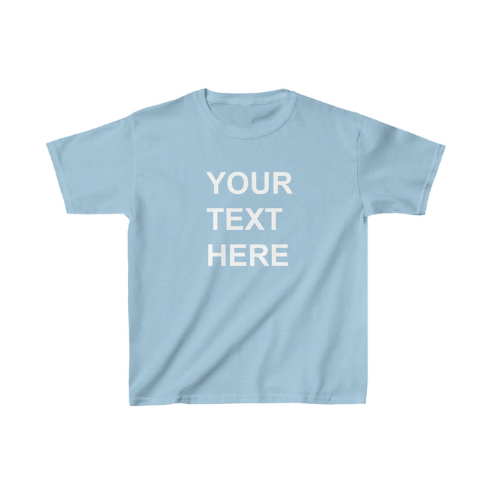 Personalized Kids Tee Shirt, Custom Kids Tee Shirt, With Your Own Text or Design, Handmade Custom Kids Heavy Cotton™ Tee