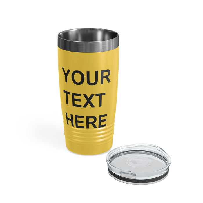 Custom Logo Tumbler, Team Logo Here Tumbler, Personalized Tumbler, Text on a Tumbler, Your Business Logo or Brand Logo Ringneck Tumbler, 20oz