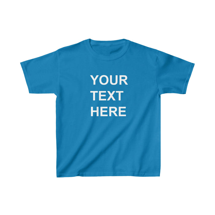 Personalized Kids Tee Shirt, Custom Kids Tee Shirt, With Your Own Text or Design, Handmade Custom Kids Heavy Cotton™ Tee