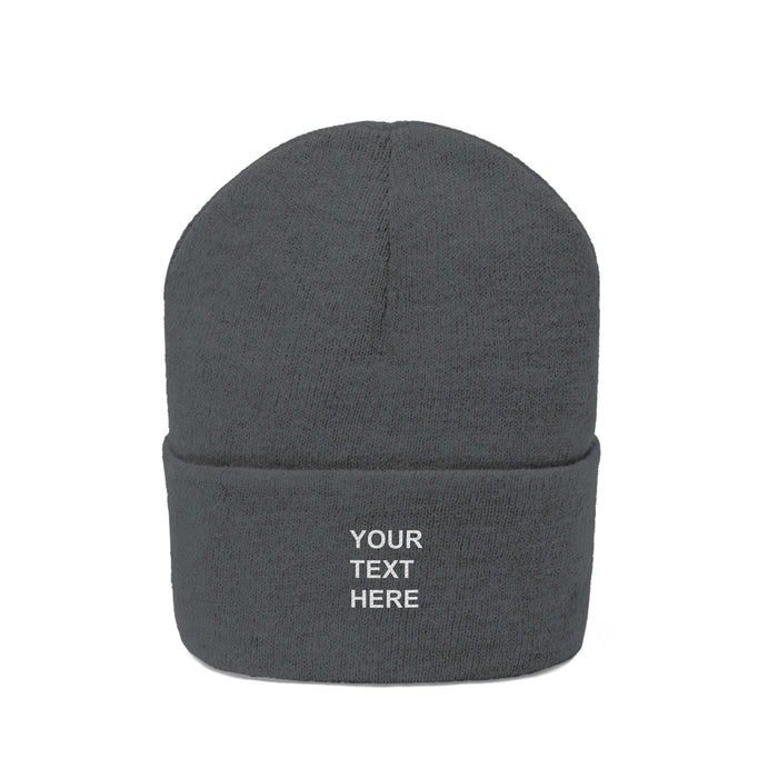 Personalized Knit Beanie, Custom Knit Beanie, With Your Own Text, Custom Knit Beanie