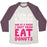 Virgin Teez  Baseball Tee 12 SETS OF REPS AND DONUTS WHITE PRINT UNISEX TRI-BLEND BASEBALL TEE