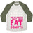 Virgin Teez  Baseball Tee 12 SETS OF REPS AND DONUTS WHITE PRINT UNISEX TRI-BLEND BASEBALL TEE