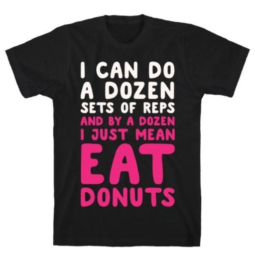 GYM FIT T-SHIRT 12 SETS  WHITE PRINT T-SHIRT