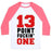 Virgin Teez  Baseball Tee 13 POINT F***IN ONE (MENS) UNISEX CLASSIC BASEBALL TEE