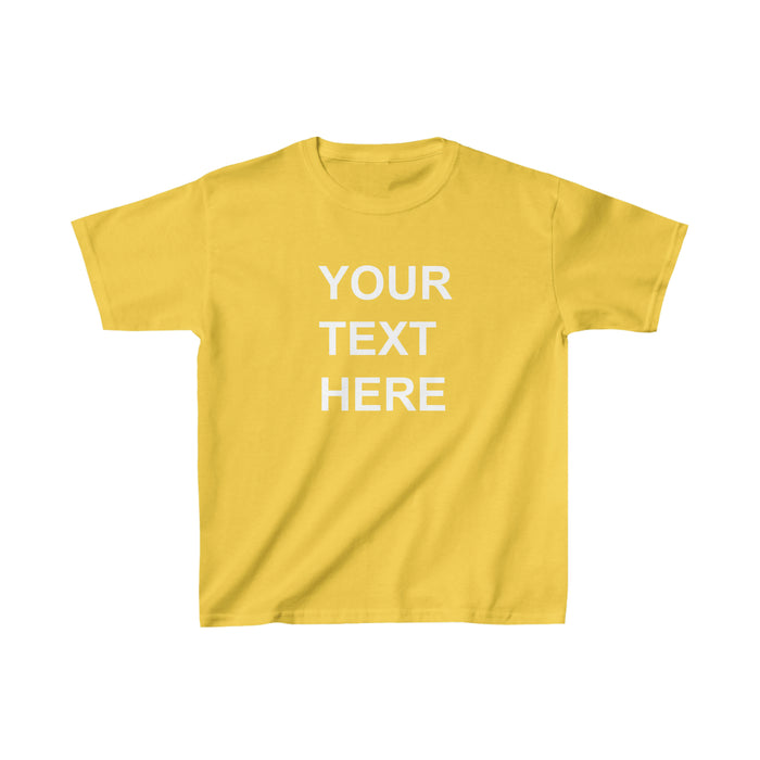 Personalized Kids Tee Shirt, Custom Kids Tee Shirt, With Your Own Text or Design, Handmade Custom Kids Heavy Cotton™ Tee