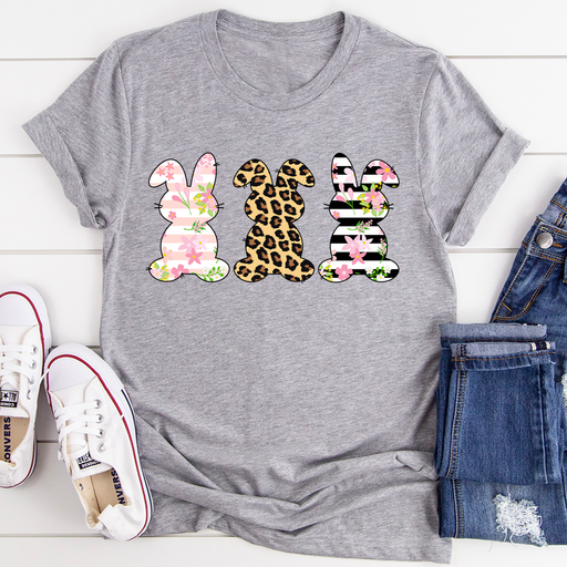 Floral Easter Bunnies Tee