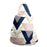 Blue gold and pink triangles pattern Poster Hooded Blanket