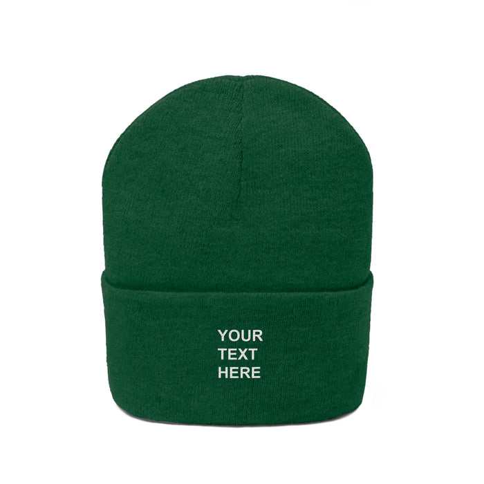 Personalized Knit Beanie, Custom Knit Beanie, With Your Own Text, Custom Knit Beanie