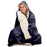 Dark Blue Camouflage Pattern Plakat Hooded Blanket