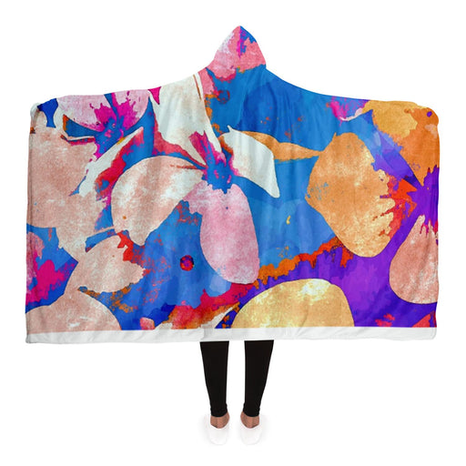 Floral Abundance Kid's sweater Hooded Blanket