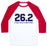 Virgin Teez  Baseball Tee 26.2 TACOS IN ONE SITTING UNISEX CLASSIC BASEBALL TEE