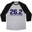 Virgin Teez  Baseball Tee 26.2 TACOS IN ONE SITTING UNISEX TRI-BLEND BASEBALL TEE