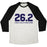 Virgin Teez  Baseball Tee 26.2 TACOS IN ONE SITTING UNISEX TRI-BLEND BASEBALL TEE