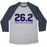 Virgin Teez  Baseball Tee 26.2 TACOS IN ONE SITTING UNISEX TRI-BLEND BASEBALL TEE