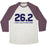 Virgin Teez  Baseball Tee 26.2 TACOS IN ONE SITTING UNISEX TRI-BLEND BASEBALL TEE
