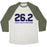 Virgin Teez  Baseball Tee 26.2 TACOS IN ONE SITTING UNISEX TRI-BLEND BASEBALL TEE