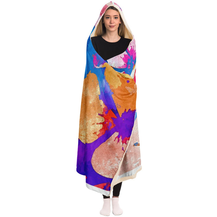 Floral Abundance Kid's sweater Hooded Blanket