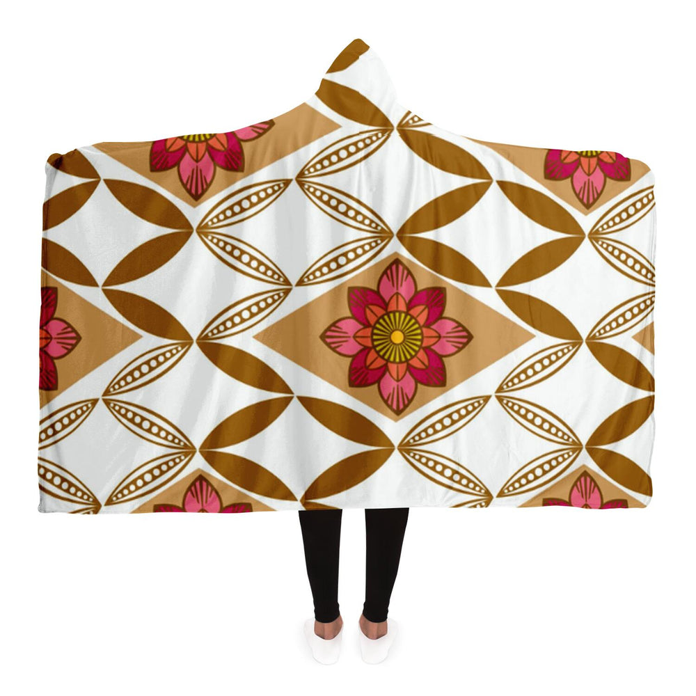 Flowery pattern Poster Hooded Blanket