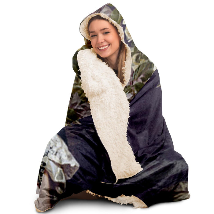 Flowers Hooded Blanket