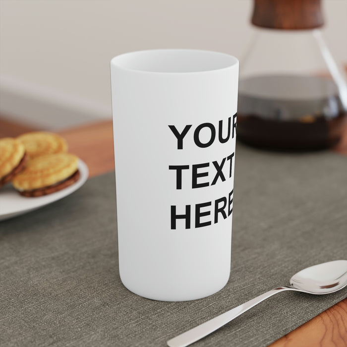 Custom Logo on a Coffee Mugs, Team Logo Here Coffee Mugs, Personalized Coffee Mugs, Text on a Coffee Mugs, Your Business Logo or Brand Logo Conical Coffee Mugs