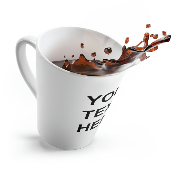 Custom Logo on a Latte Mug, Team Logo Here Latte Mug, Personalized Latte Mug, Text on a Latte Mug, Your Business Logo or Brand Logo Latte Mug