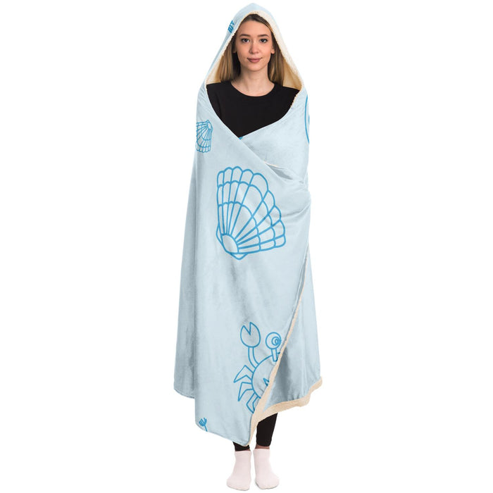 Underwater Pattern Hooded Blanket