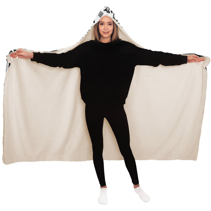 Abstract Pattren Hooded Blanket