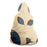 Blue leaves pattern on vanilla Poster Hooded Blanket