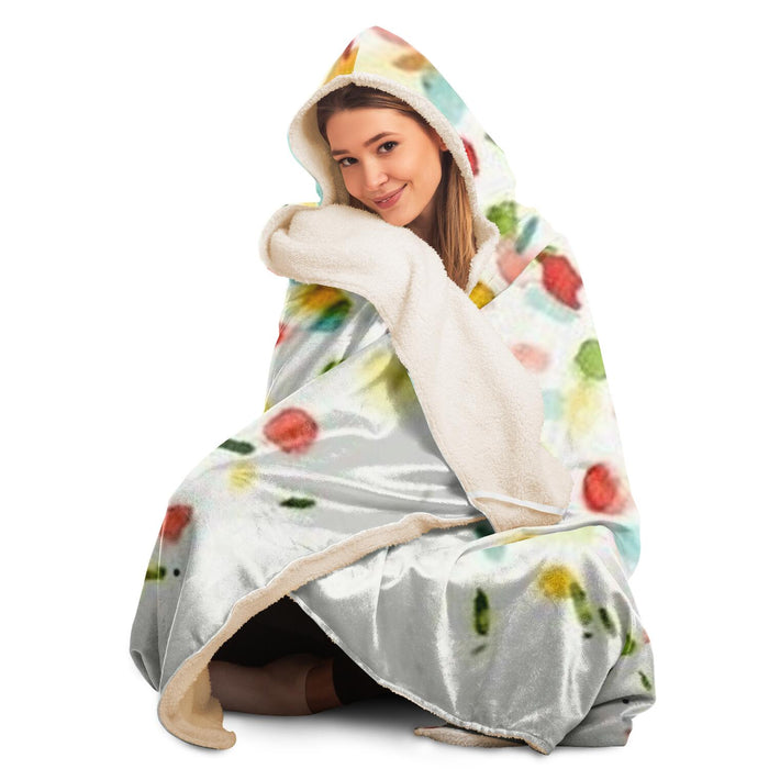 Abstract Pattren Hooded Blanket