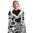 Abstract Pattren Hooded Blanket