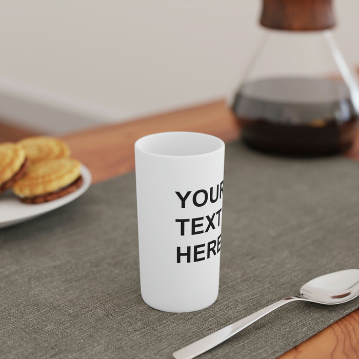 Custom Logo on a Coffee Mugs, Team Logo Here Coffee Mugs, Personalized Coffee Mugs, Text on a Coffee Mugs, Your Business Logo or Brand Logo Conical Coffee Mugs