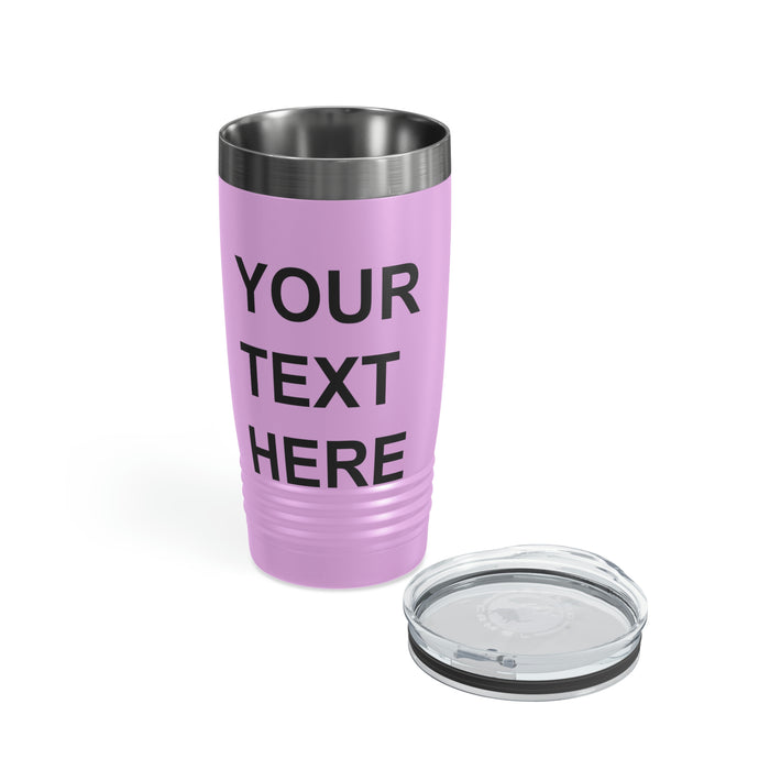 Custom Logo Tumbler, Team Logo Here Tumbler, Personalized Tumbler, Text on a Tumbler, Your Business Logo or Brand Logo Ringneck Tumbler, 20oz