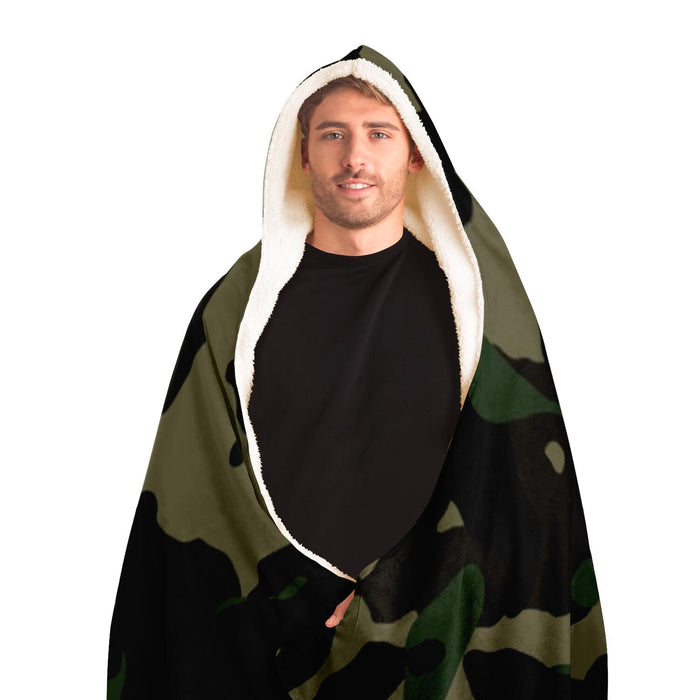 Classic Camouflage Pattern Plakat Hooded Blanket