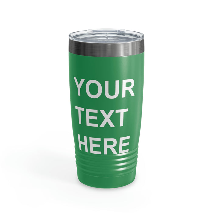 Custom Logo Tumbler, Team Logo Here Tumbler, Personalized Tumbler, Text on a Tumbler, Your Business Logo or Brand Logo Ringneck Tumbler, 20oz