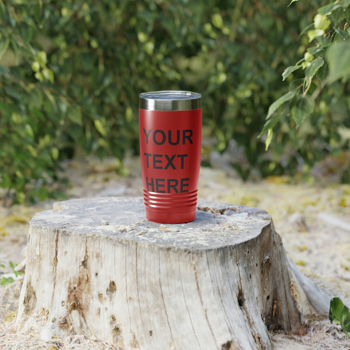 Custom Logo Tumbler, Team Logo Here Tumbler, Personalized Tumbler, Text on a Tumbler, Your Business Logo or Brand Logo Ringneck Tumbler, 20oz