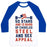 Virgin Teez  Baseball Tee 50 STARS AND 13 BARS OF CHISELED STEEL AND SEX APPEAL UNISEX CLASSIC BASEBALL TEE