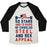 Virgin Teez  Baseball Tee 50 STARS AND 13 BARS OF CHISELED STEEL AND SEX APPEAL UNISEX TRI-BLEND BASEBALL TEE