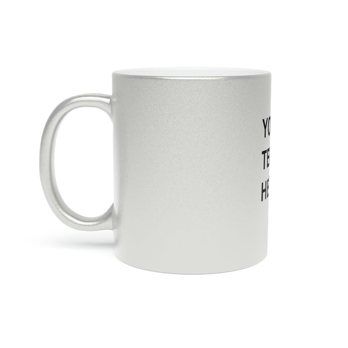 Custom Logo Metallic Mug, Team Logo Here Silver Golden Mug, Personalized Metallic Mug, Text on a Metallic Mug, Your Business Logo or Brand Logo Metallic Mug (Silver\Gold)