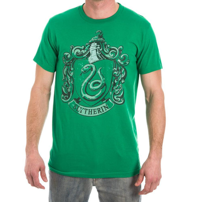 Harry Potter Slytherin Crest Men's Green T-Shirt - One of Four Houses of Hogwarts