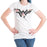 Wonder Woman Flower Logo Women's White T-Shirt Tee Shirt