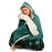 Simple Geometric Pattern Hooded Blanket
