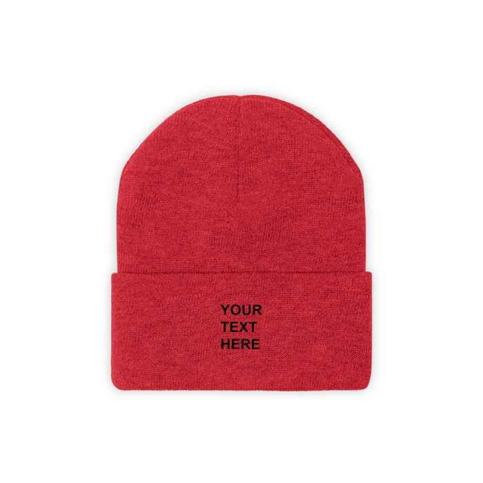 Personalized Knit Beanie, Custom Knit Beanie, With Your Own Text, Custom Knit Beanie