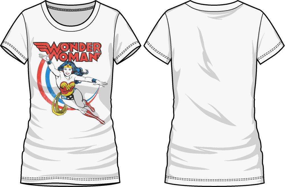 Wonder Woman Flying Powers Women's White T-Shirt Tee Shirt Gift
