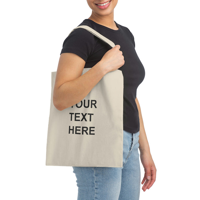 Personalized Canvas Tote Bag, Custom Canvas Tote Bag, With Your Own Text or Design, Handmade Custom Canvas Tote Bag