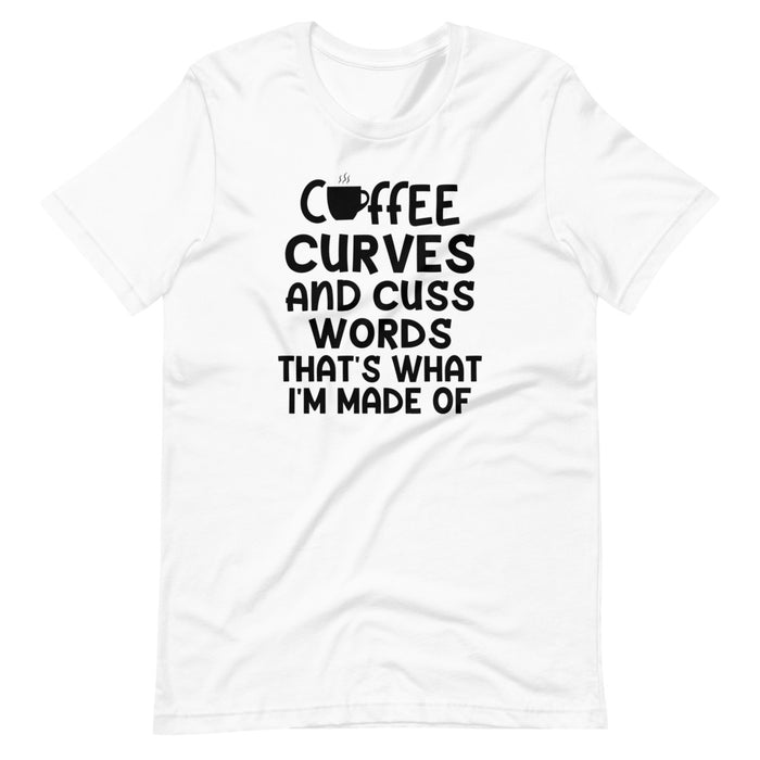 Coffee Curves & Cuss Words T-Shirt
