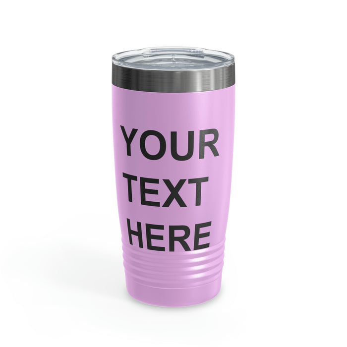 Custom Logo Tumbler, Team Logo Here Tumbler, Personalized Tumbler, Text on a Tumbler, Your Business Logo or Brand Logo Ringneck Tumbler, 20oz