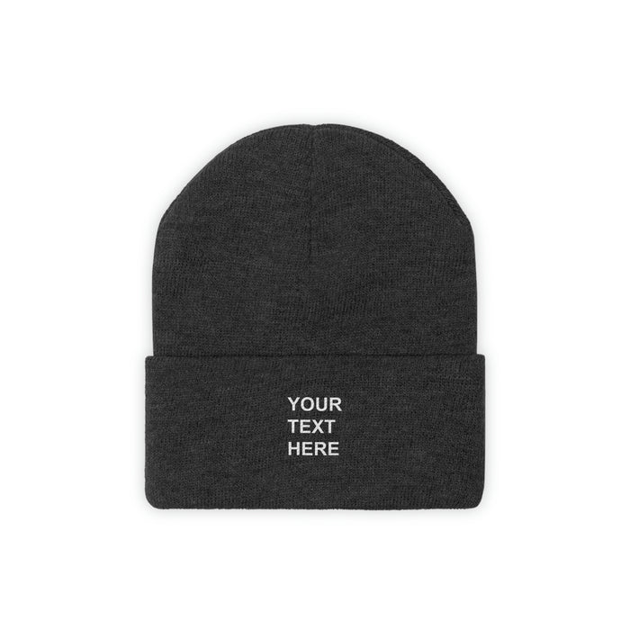 Personalized Knit Beanie, Custom Knit Beanie, With Your Own Text, Custom Knit Beanie